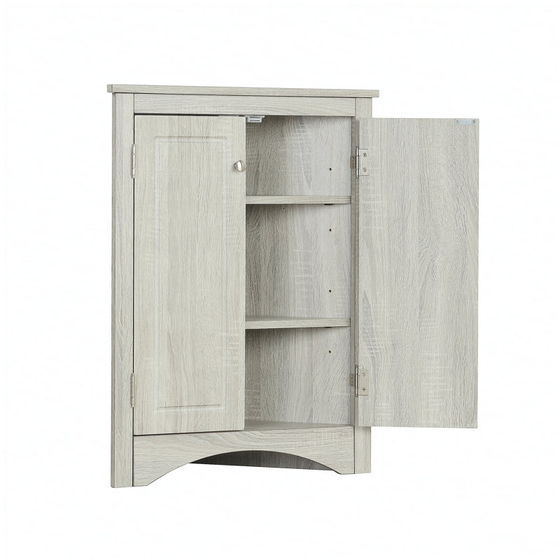 Armoire de rangement en chêne avec tablettes réglables et armoire de plancher autoportante pour la cuisine