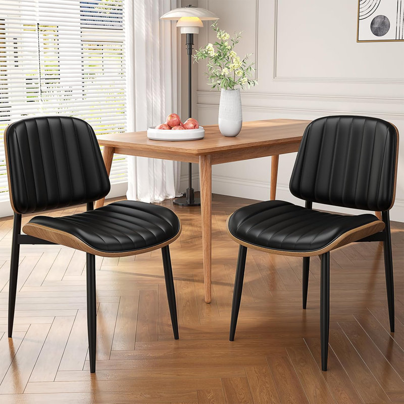 Ensemble de chaises Mid-Century Modern, 8, Noir