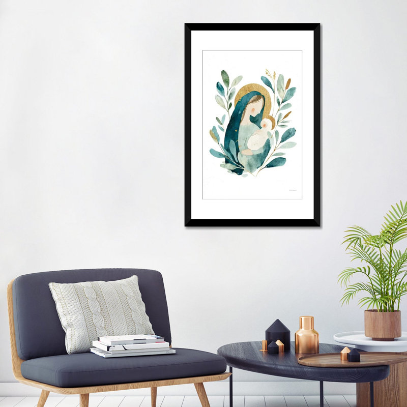 «Silent Blessings», reproduction d'art mural, papier d'art encadré, 32 po x 24 po, Papier encadré, Noir