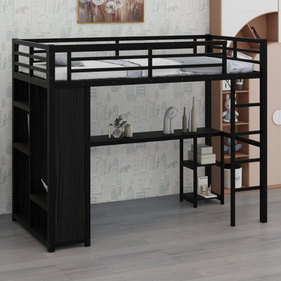 All-In-One Loft Bed System With Wardrobe, Desk, And Smart Storage Solutions