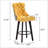 Modern  Swivel Bar Stools Velvet Barstools Button Tufted Bar Stools Rivet Trim Bar Stools For Kitchen Island,Bistro, With Metal Pull Ring Sturdy Footrest Large Backrest For Home Bar-172114570