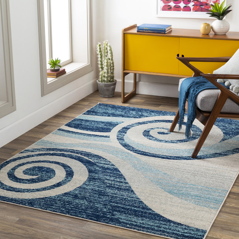 Tapis bleu, Rectangle 5 pi 3 po x 7 pi 3 po