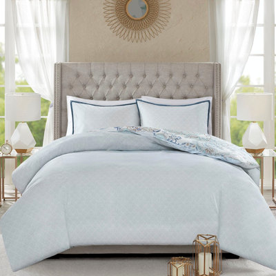 Housse de couette réversible en coton multicolore à motifs floraux colorés et imprimés pour grand lit