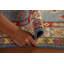 Tapis de couloir bleu clair en laine Kazak fait à la main 3 x 17