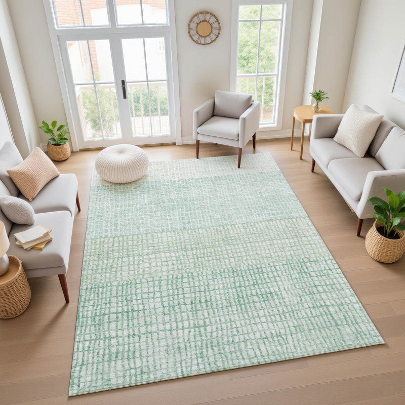 Premium Machine Washable Monnier AMF1831 Geometric Rug, Rectangle 9' x 12'