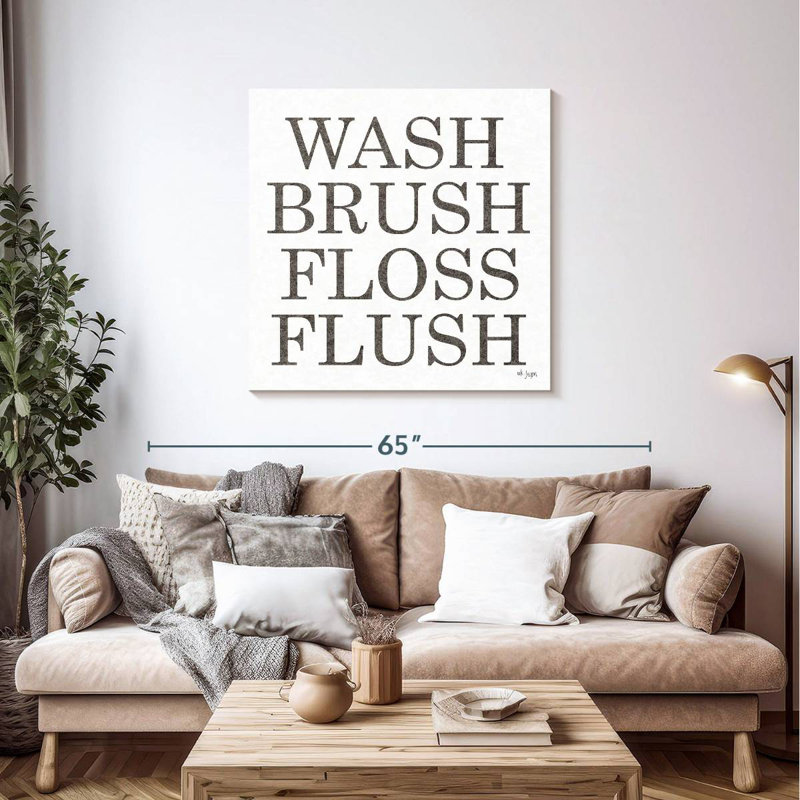Tergel Wash Brush Floss Flush Print, 39" H x 39" W