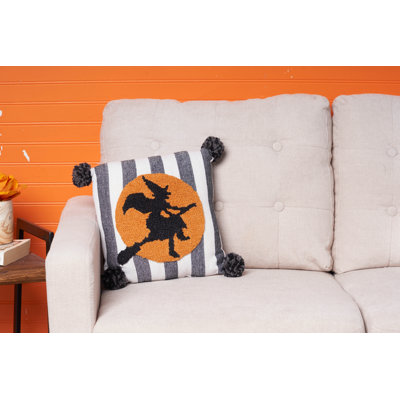 Coussin décoratif crocheté Witchy Moon 12 po x 12 po