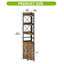 4-Tier Corner Shelf With Cabinet,179cm H×34cm W-989315268