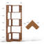 Ensemble de bibliothèques en chêne foncé peu encombrantes, style moderne en MDF pour la maison