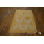 Small Size Gold Geometric Design Antique Cotton Dhurrie Rug