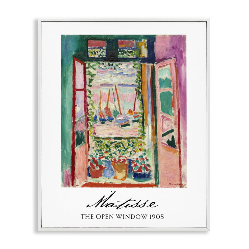 La giclée encadrée The Open Window Matisse, design par Vintage Hustle, H 20 po x l 16 po