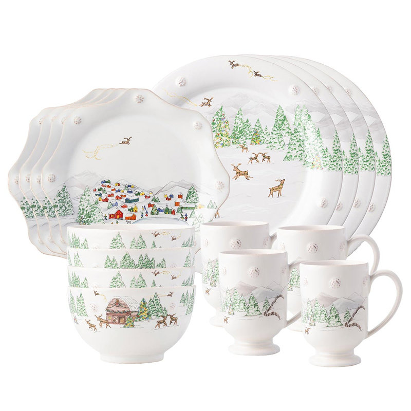 Berry & Thread North Pole 16 - Piece Place Setting - Service for 4