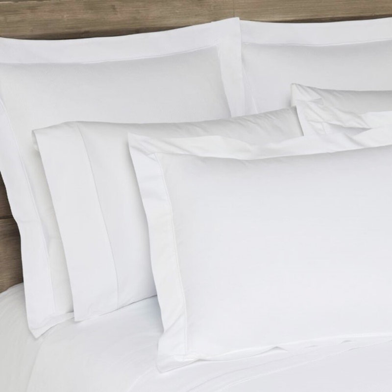 Polycotton Cotton-Blend Sheet Set, White, Full Sheet Set + 2 Pillowcases
