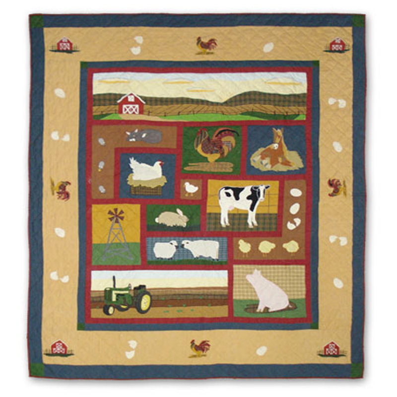 Patch Magic Barnyard Rustic Reversible Cotton Patchwork Quilt, King