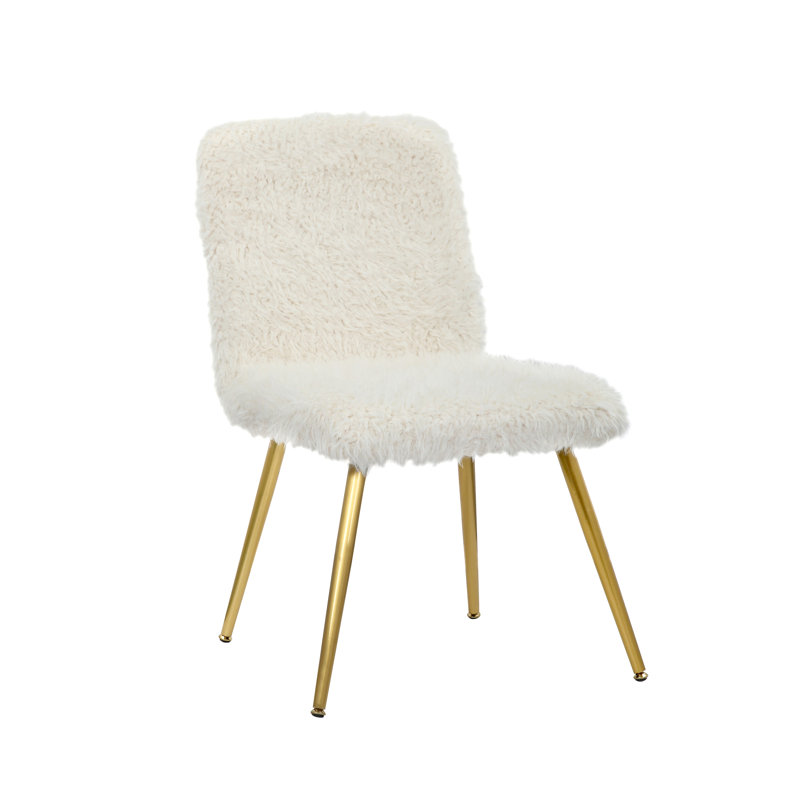 Plush Upholstered Dining Chair, Cream