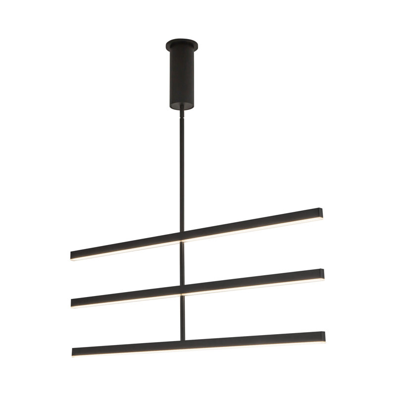Vega 3 - Light LED Pendant, Black, 16.5" H x 45" W x 45" D
