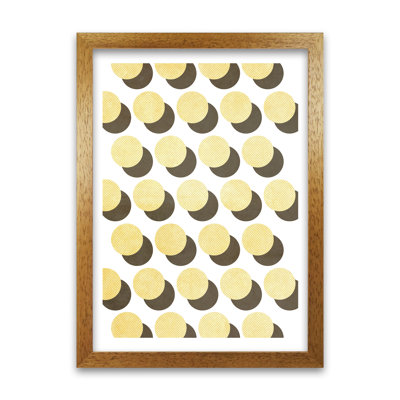 Half Tone Yellow Abstract Original - Print