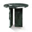Table basse ronde en pierre naturelle, hauteur 40 cm, pièce maîtresse luxueuse pour salon. Plateau en marbre rond de 45 cm de diamètre et 40 cm de hauteur, surface polie.