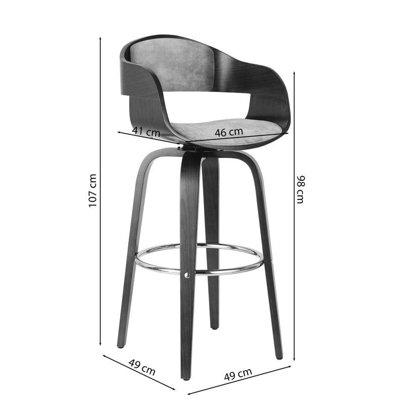Eggen Upholstered Counter Stool, Grey