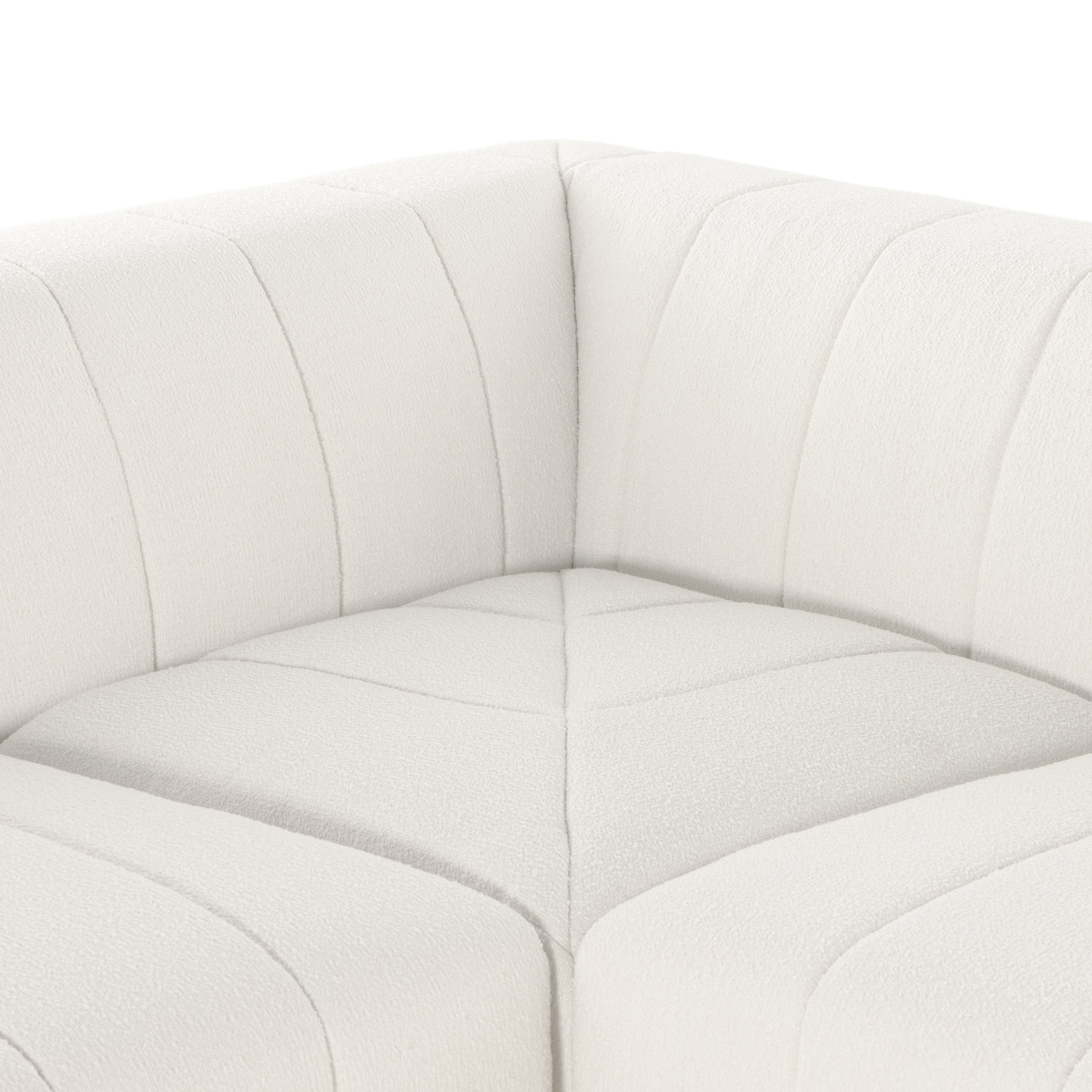 Bowry 6 - Piece Chaise Sectional, Left Hand Facing, Fayette Cloud Polyester Blend, 28" H x 157" W x 129" D
