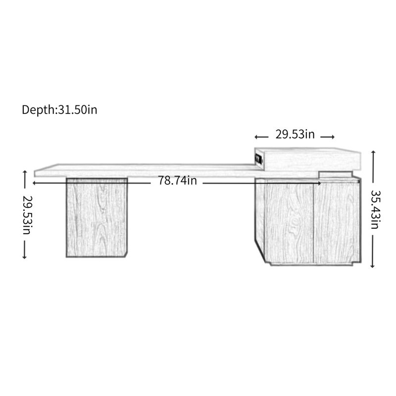 Simple and Retro Design Dining Table
