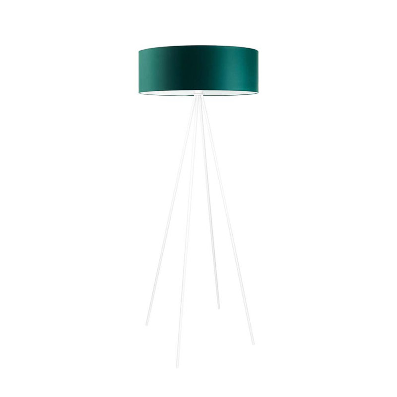 Arnesha 157cm Traditional Floor Lamp, Bottle Green, White