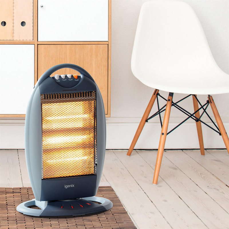 Igenix 1200W Halogen Heater Grey/Blue