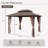10 Ft. X 12 Ft. Aluminum Patio Gazebo with Double Steel Roof, Mosquito Netting, and Curtains