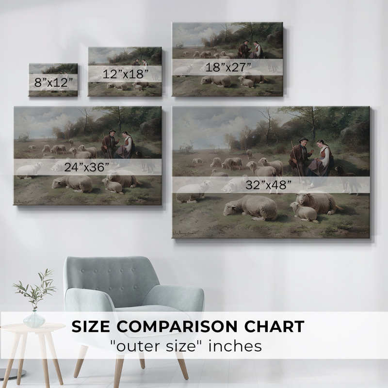 Paysage rétro - CCLV, H 13 po x l 19 po x P 1,5 po, Toile tendue