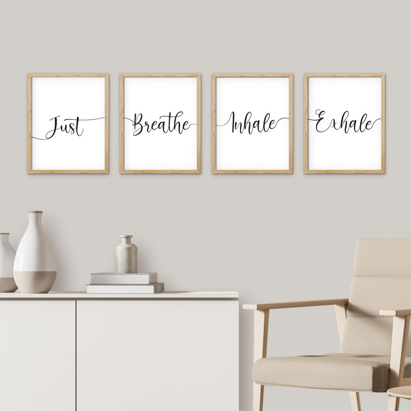Just Breathe Inhale Exhale, Naturel, H 16 po x l 12 po