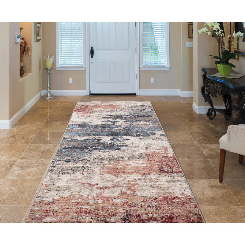 Tapis multicolore Pandora, Tapis de couloir 2 pi 3 po x 7 pi 3 po