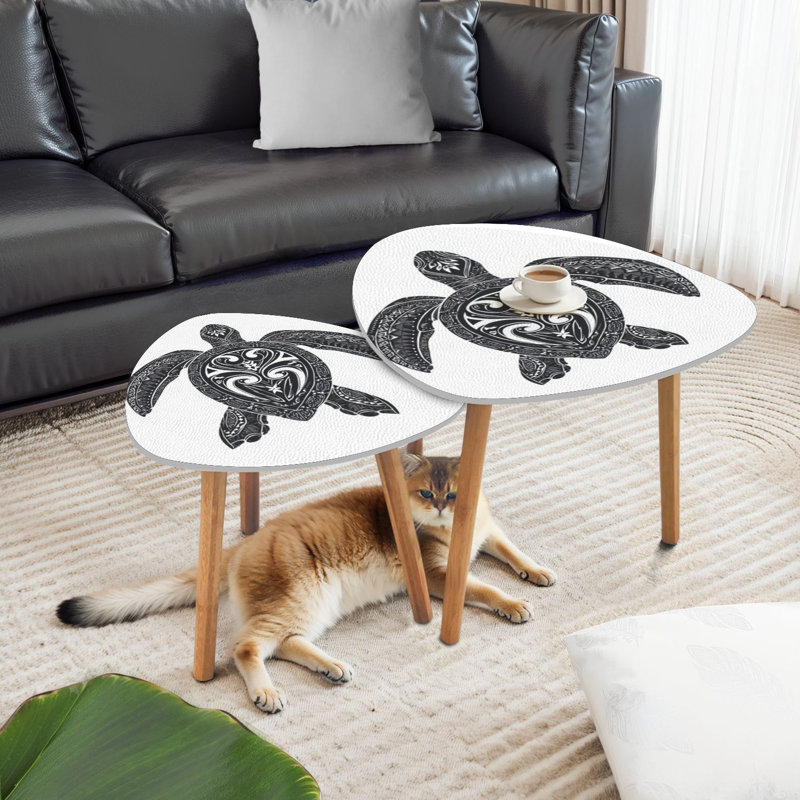 Ensemble de 2 tables basses gigognes Triangle