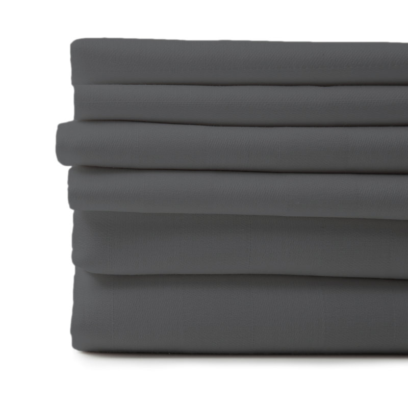 Ensemble de draps en micro-fibre, Ensemble de draps pour lit double + un drap-housse, gris