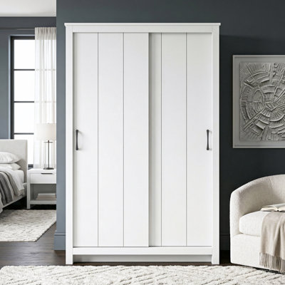 Limestone 2-Door Sliding Door Wardrobe