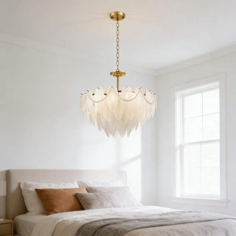 8-light Dimmable Tiered Chandelier