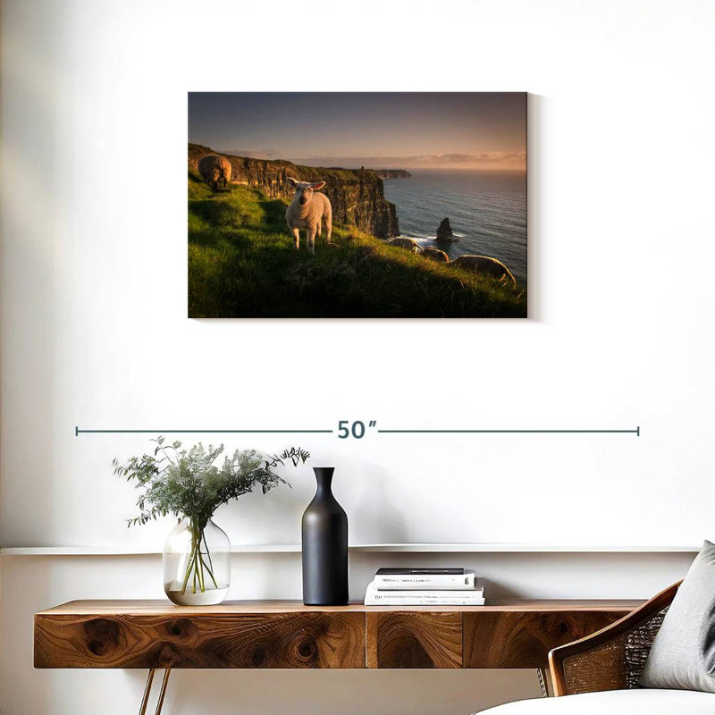 Moher Cliffs Sheep, 20" H x 30" W