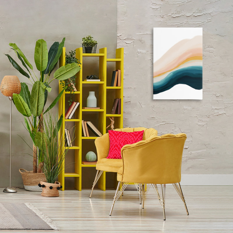 «Peach Swirl Abstraction Canvas» par JJ Design House, LLC., H 30 po x l 20 po
