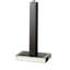Lampe de table haute 30 po en métal et polyrésine avec finition espresso foncé, abat-jour en tissu