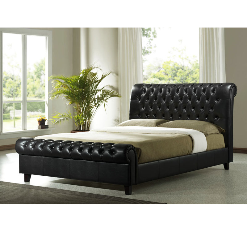 Upholstered Bed, Kingsize (5'), Brown