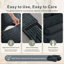 Canapé d'angle modulaire en velours côtelé en forme de L avec pouf-439583955-439583965