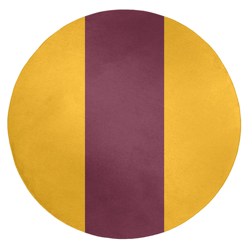 Chenille Striped Indoor Rug, Round 5'