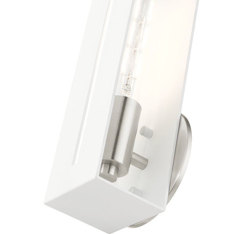 Columbus Armed Sconce, Textured White