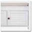 Banc de rangement en bois avec 3 portes en forme de volet-971020232