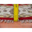 Tapis rond en soie noué à la main 6 pi x 6 pi rouge Rajasthan A46CF42AEAC842B2977C811680FB5A08