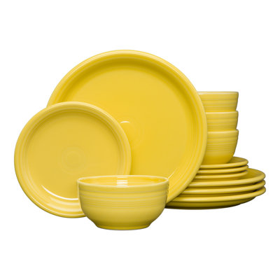 Fiesta Bistro Coupe 12-Piece Dinnerware Set, Service for 4