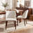 Upholstered Solid Wood Small Dining Chairs - Ergonomic Curve & Plush Padding for Multiple Spaces-1987746631