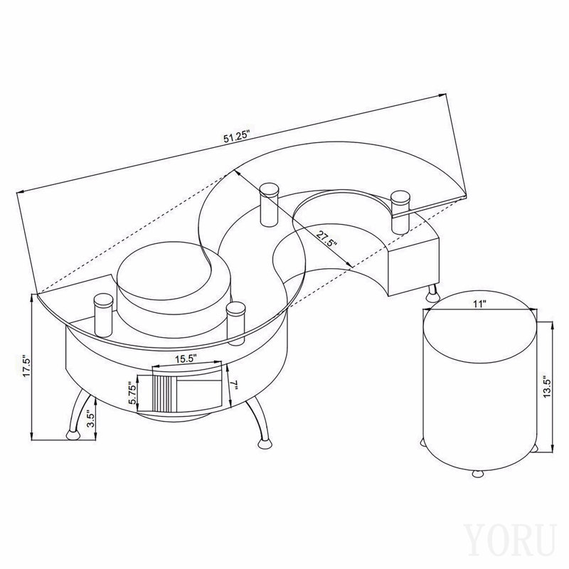 Ensemble de table basse et tabourets 3 pièces blanc ultrabrillant