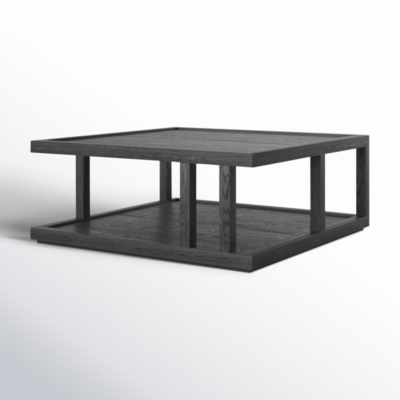 Charley Solid Wood Coffee Table, Warm Natural Oak Veneer