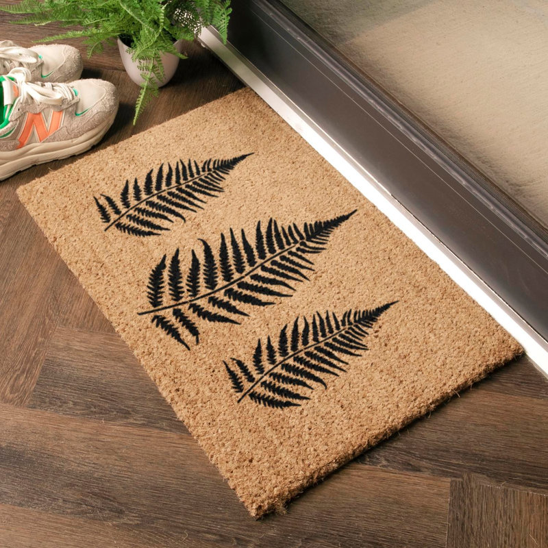 Indoor Doormat, Black/Yellow
