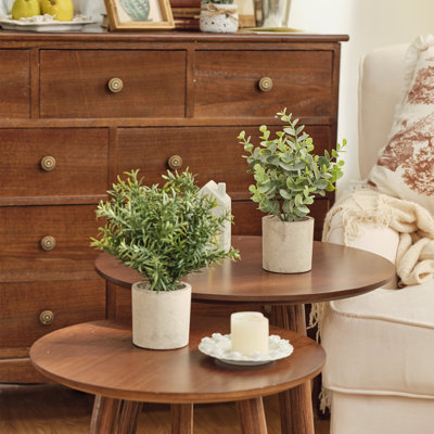 Ensemble de 2 pots d'eucalyptus et romarin 9,5 po Fake Plants